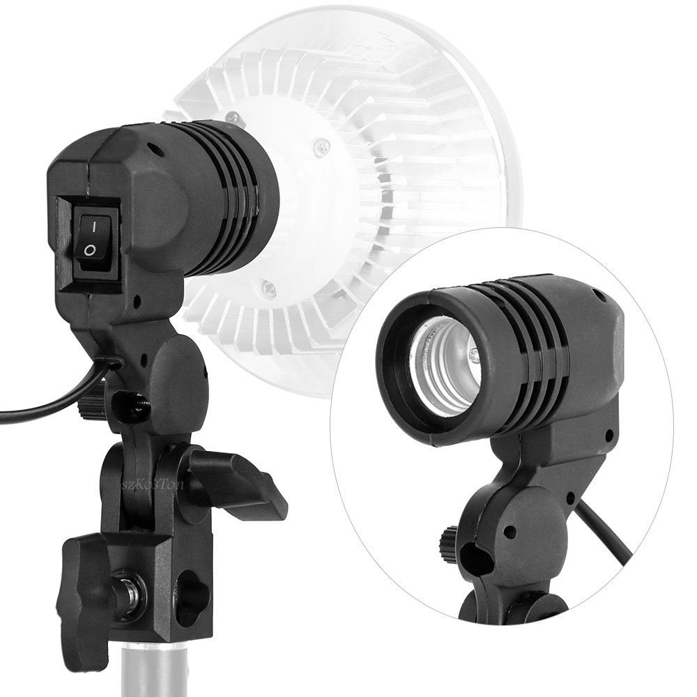 Photography Umbrella Lighting Kit - حامل لمبة برأس واحد E27 مقبس