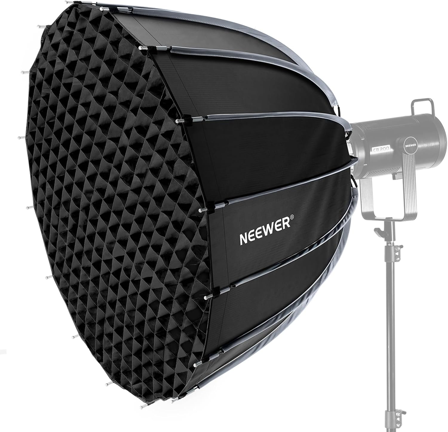 Photography Umbrella Lighting Kit - صندوق إضاءة بارابولي مع قاعدة بوينز،