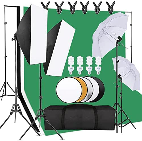 مجموعة معدات استوديو الصور الف - مراجعة Photography Umbrella Lighting Kit وسعره