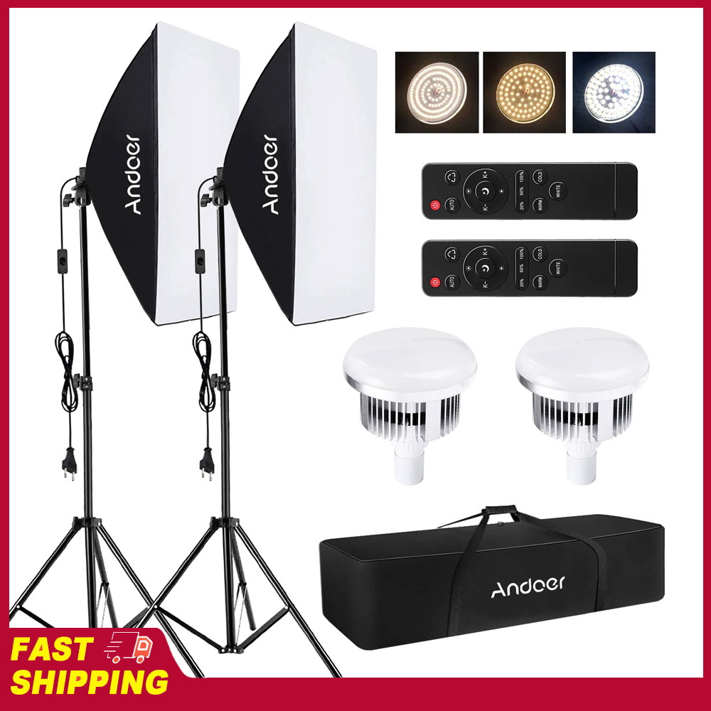 مجموعة إضاءة سوفت بوكس من أندو - مراجعة Photography Umbrella Lighting Kit وسعره
